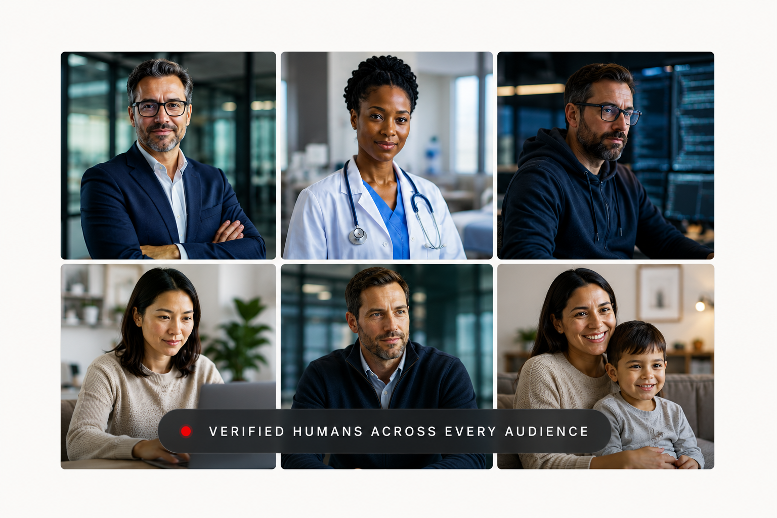 Portraits of diverse research participants across industries
