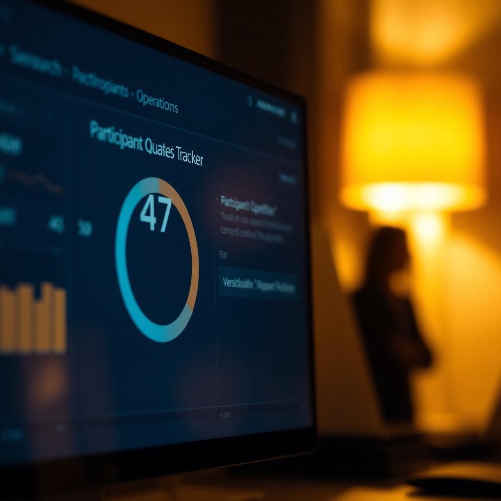 Recruit ops dashboard showing 47 of 50 quota filled