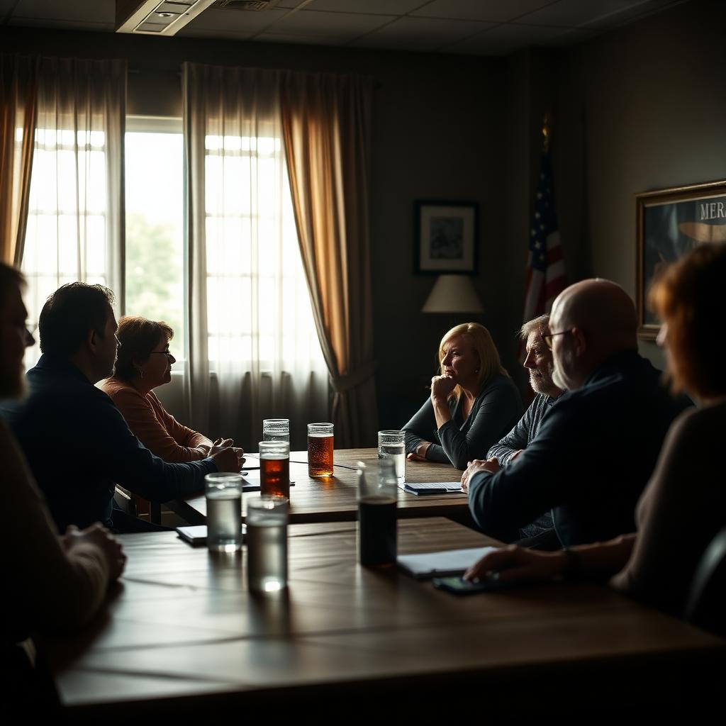 Voter focus group in a Virginia community room